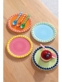 Set 4 piatti da colazione in dolomite Whip, Dolomite, smaltata, Multicolore, Ø 17 cm