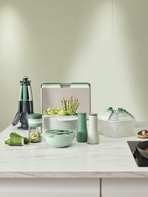 Bols et cuillères doseuses Nest Plus, 9 élém., Polypropylène, acier inoxydable, Tons verts et gris, Lot de différentes tailles
