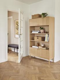 Regał z drewna dębowego Prime, Fornir z drewna dębowego, drewno dębowe z certyfikatem FSC, Drewno naturalne, S 100 x W 170 cm