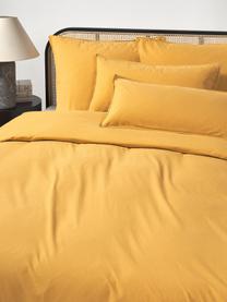 Funda de almohada de algodón lavado Darlyn, 100% algodón
Densidad de hilo 150 TC, calidad estándar

El algodón da una sensación agradable y suave en la piel, absorbe bien la humedad y es adecuado para personas alérgicas.

Este tejido ha sido sometido a un proceso de lavado especial que le da un aspecto Softwash irregular y resistente, pero siendo suave al tacto, flexible y cómodo. Además, su aspecto arrugado natural hace que no necesite planchado.

El material utilizado para este producto ha sido probado contra sustancias nocivas y está certificado según el STANDARD 100 por OEKO-TEX®, 4265CIT, CITEVE., Amarillo mostaza, An 45 x L 110 cm