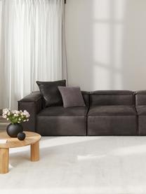 Módulo central sofá de cuero reciclado Lennon, Tapizado: cuero reciclado (70% cuer, Estructura: madera maciza, madera con, Patas: plástico, Cuero gris pardo, An 89 x F 119 cm