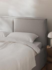 Polsterbett Dream mit Stauraum, Bezug: Polyester (Strukturstoff), Korpus: Massives Kiefernholz, FSC, Webstoff Hellbeige, B 140 x L 200 cm