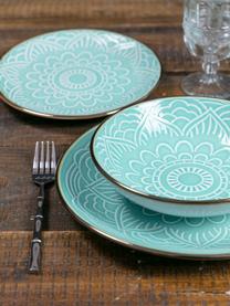 Service de table en céramique Baku, 6 personnes (18 élém.), Céramique, Turquoise, Ensemble avec différentes tailles