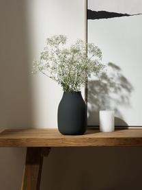 Vase artisanal Colora, Céramique, Noir, Ø 14 x haut. 20 cm