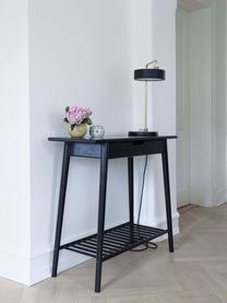 Consola de recibidor con cajón de bambú Noble, Bambú pintado y carbonizado, Negro, An 90 x F 32 cm