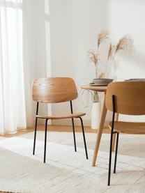 Krzesło z drewna Nadja, 2 szt., Nogi: metal malowany proszkowo, Jasne drewno naturalne, S 50 x G 53 cm