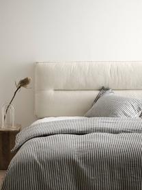 Tête de lit rembourrée en bouclette Sleep, Tissu bouclé blanc, larg. 180 x haut. 60 cm