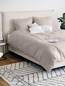 Funda nórdica de satén Comfort, Gris pardo, Cama 90 cm (150 x 200 cm)