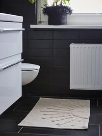 Tappeto bagno con motivo a rilievo Sun, 100% cotone organico
Non antiscivolo, Beige, Larg. 60 x Lung. 90 cm