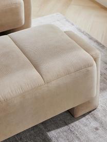 Sofa-Hocker Bobi, Bezug: 88 % Polyester, 12 % Nylo, Gestell: Massives Kiefernholz, Webstoff Beige, B 90 x T 55 cm