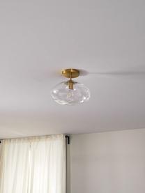 Stropná lampa Amora, Priehľadná, odtiene zlatej, Ø 35 x V 28 cm