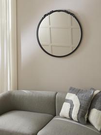 Miroir mural baroque rond Francesca, Noir, Ø 72 x prof. 2 cm