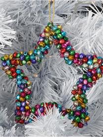 Adorno navideño con cascabeles Star, Metal recubierto, Multicolor, An 14 x Al 14 cm