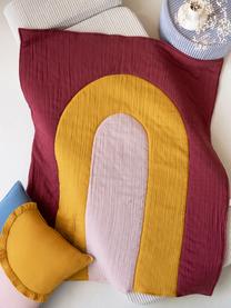 Babydeken Cherry Pie van mousseline met regenboogmotief, 100% mousseline katoen, Rood, geel, roze, B 100 x L 120 cm