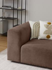 Modulares Sofa Lena (3-Sitzer), Bezug: Webstoff (88% Polyester, , Gestell: Kiefernholz, Schichtholz,, Füße: Kunststoff, Webstoff Dunkelbraun, B 209 x T 106 cm
