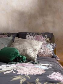 Housse de coussin 50x50 motif jacquard Breight, 100 % coton, Beige clair, brun, larg. 50 x long. 50 cm