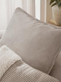 Cord-Sofa-Kissen Lennon, Bezug: Cord (92 % Polyester, 8 %, Cord Hellbeige, B 60 x L 60 cm