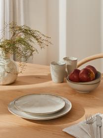 Piattino da dessert in gres beige fatto a mano Thalia 2 pz, Gres, Beige, Ø 23 x Alt. 3 cm