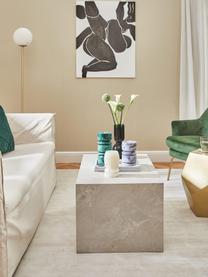 Couchtisch Lesley in Travertin-Optik, Mitteldichte Holzfaserplatte (MDF), mit Melaminfolie überzogen, Travertin-Optik Beige, matt, B 90 x T 50 cm