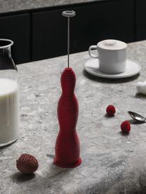 Prenosný napeňovač mlieka Pulcina, Termoplastická živica, oceľ, Červená, Š 5 x V 28 cm