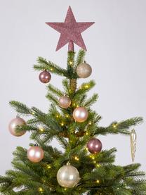 Set de adornos navideños irrompibles Rosanna, 33 uds., Figura: plástico, Rosa, dorado, Set de diferentes tamaños