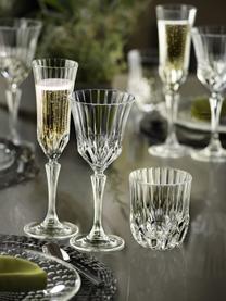 Bicchiere champagne in cristallo con rilievo Adagio 6 pz, Cristallo, Trasparente, Ø 8 x Alt. 25 cm, 180 ml