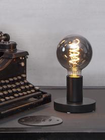 E27 Leuchtmittel, dimmbar, warmweiß, 1 Stück, Leuchtmittelschirm: Glas, Leuchtmittelfassung: Aluminium, Grau, Ø 10 x H 14 cm