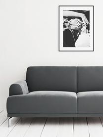 Sofa z aksamitu Puzo (2-osobowa), Tapicerka: 100% aksamit poliestrowy , Stelaż: sklejka, drewno bukowe, d, Stalowoszary aksamit, S 170 x G 84 cm
