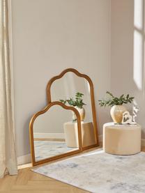 Samt-Hocker Daisy, Bezug: Samt (Polyester) Der hoch, Rahmen: Sperrholz, Samt Beige, Ø 54 x H 38 cm