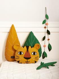 Cojín Tiger, con relleno, Funda: 100% algodón, Amarillo ocre, negro, An 30 x L 40 cm