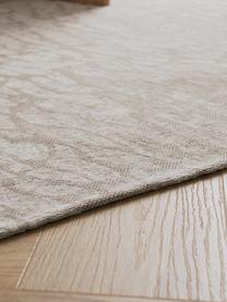 Handgetuft katoenen vloerkleed Imani, Bovenzijde: 85% katoen, 15% polyester, Onderzijde: latex Het materiaal dat i, Beige, B 80 x L 150 cm (maat XS)