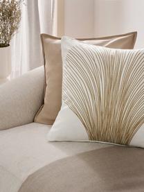 Bavlněný povlak na polštář Thiago, 100 % bavlna, Bílá, béžová, Š 50 cm, D 50 cm