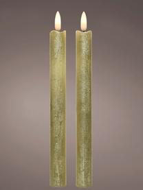 Chandelles LED Bonna, 2 pièces, Cire, Doré, haut. 24 cm