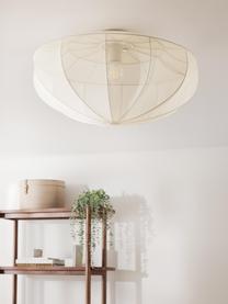 Plafondlamp Beau van netstof, Lampenkap: textiel, Lichtbeige, B 60 x H 29 cm