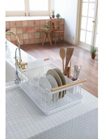 Égouttoir à vaisselle Tosca, Blanc, bois clair, larg. 47 x haut. 20 cm