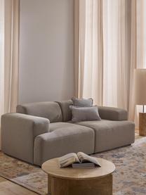 Bank Melva (2-zits), Bekleding: 100% polyester De slijtva, Frame: massief grenenhout, FSC-g, Poten: kunststof, Geweven stof taupe, B 198 x H 101 cm