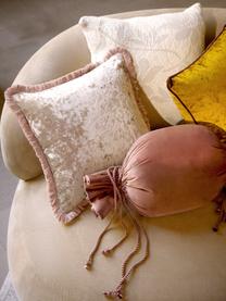 Fluwelen kussenhoes Cyrus in beige met franjes, Fluweel (100% polyester)
Oeko-Tex Standaard 100, Klasse 1, Beige, B 40 x L 40 cm