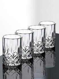 Vasos chupito con relieve Harvey, 4 uds., Vidrio, Transparente, Ø 4 x Al 6 cm, 37 ml