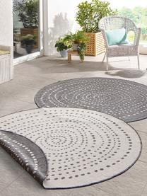 Tapis rond réversible intérieur-extérieur Bali, Gris, blanc crème, Ø 140 cm (taille M)