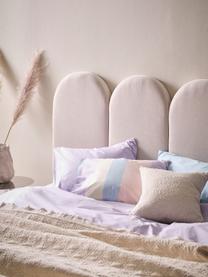 Tête de lit en chenille matelassé Miami, Tissu blanc crème, larg. 185 x haut. 124 cm