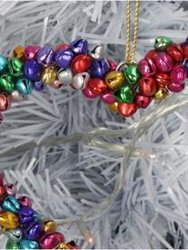 Décoration de sapin de Noël avec clochette Heart, Métal, enduit, Multicolore, larg. 14 x haut. 14 cm