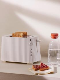 Toaster Plissé mit strukturierter Oberfläche, Thermoplastisches Harz, Off White, B 34 x T 19 cm