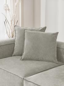 Cord-Sofa-Kissen Lennon, Hülle: 92 % Polyester, 8 % Polya, Cord Grau, B 70 x L 70 cm