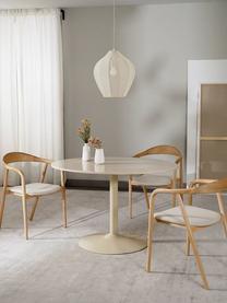 Ovaler Marmor-Esstisch Miley, 120 x 90 cm, Tischplatte: Marmor, Gestell: Metall, pulverbeschichtet, Beige, marmoriert, B 120 cm