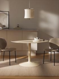Ovale marmeren eettafel Miley, 120 x 90 cm, Tafelblad: marmer, Frame: gepoedercoat metaal, Beige, gemarmerd, B 120 cm