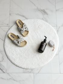 Tappetino da bagno Ingela, 100% cotone, Bianco, Ø 65 cm