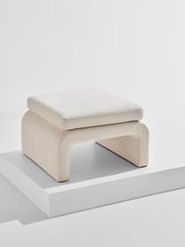 Samt-Hocker Mika, Bezug: 100 % Polyester, Gestell: Kiefernholz, FSC-zertifiz, Samt Beige, B 70 x H 45 cm