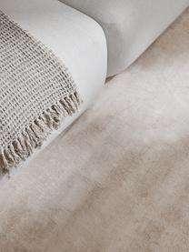 Runder Viskoseteppich Jane, handgewebt, Flor: 100 % Viskose, Hellbeige, Ø 250 cm (Größe XL)