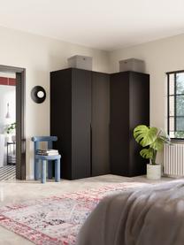 Armario esquinero modular Leon, 3 puertas (165 cm), diferentes variantes, Estructura: aglomerado con certificad, Negro, Interior Premium (An 165 x Al 200 cm) esquinero