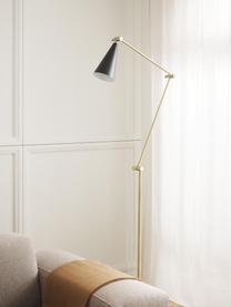 Nastaviteľná lampa na čítanie Aubrey, Odtiene zlatej, čierna, V 160 cm